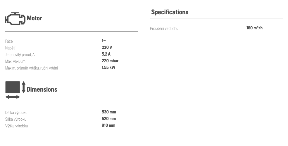 Technické_informace_průmyslový_vysavač_sběrač_kalu_Husqvarna-W250P